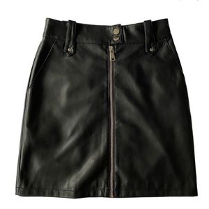7 For All Mankind Vegan Leather Skirt